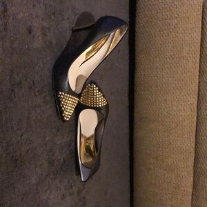 Michael Kors Gold and Black High Heels with Stilettos